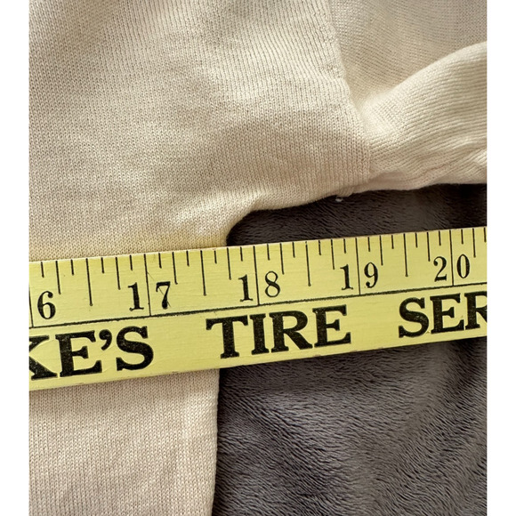 THEORY Womens Sweater Medium Beige Cream Wool Preen Tollie Long Sleeve Pocket - Picture 8 of 9